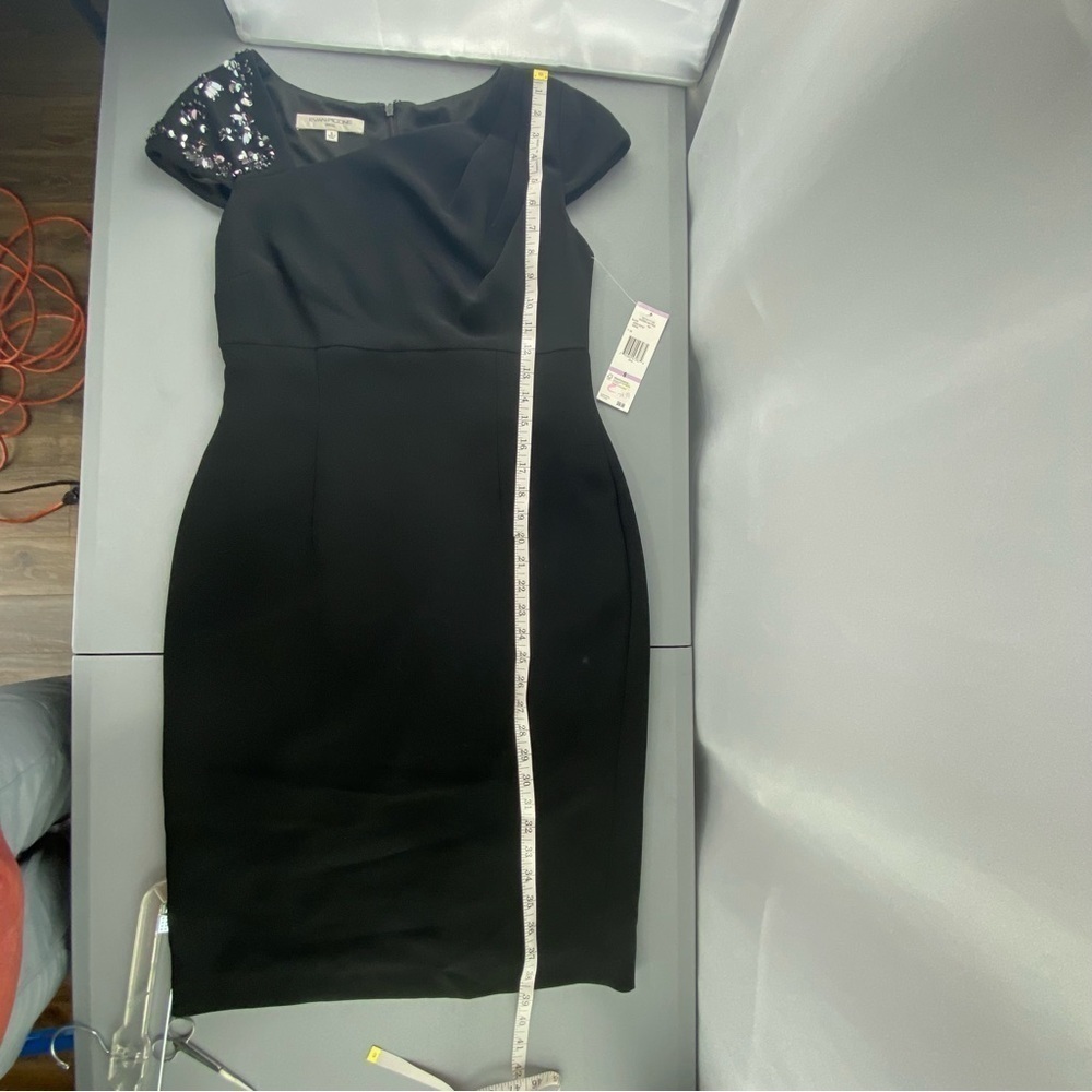 NWT Evan Picone LBD Modern Matters with sparkling shoulder rhinestones, 6 - Picture 13 of 14